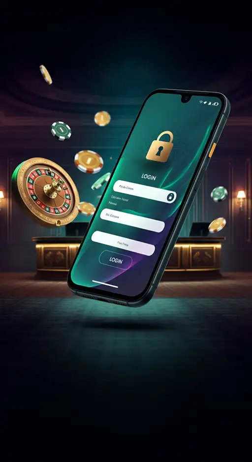 Interface de connexion sécurisée de Roobet Casino avec MetaMask, Google et Steam, montrant les éléments de sécurité renforcés pour un accès fiable.